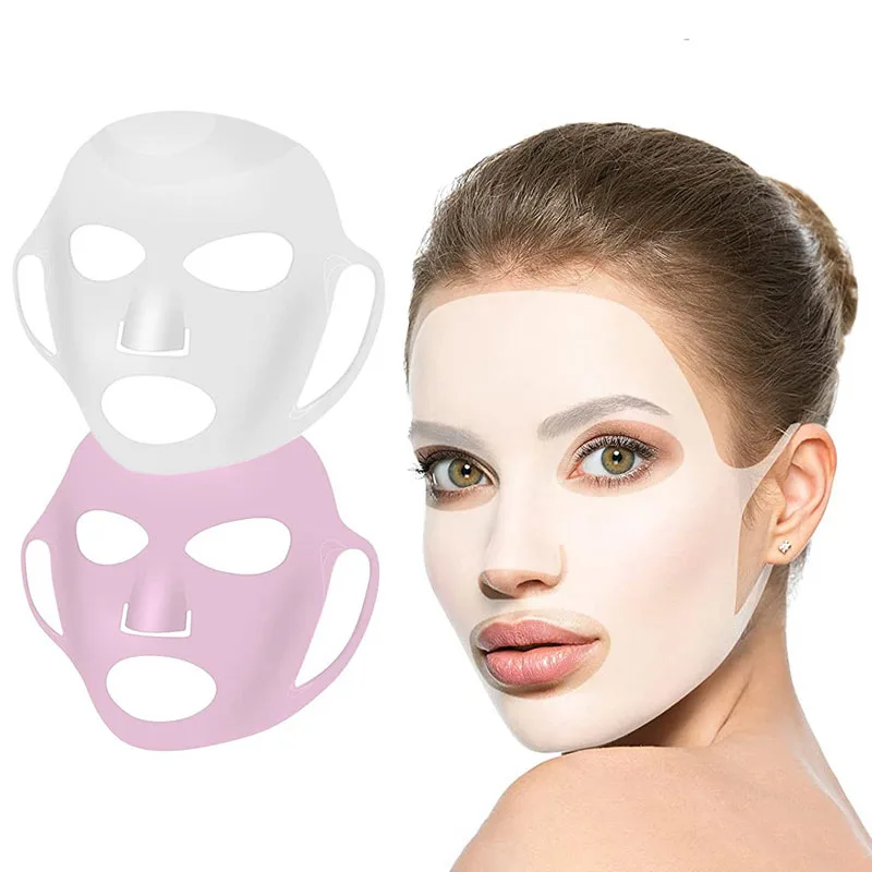 

Reusable Silicone Face Mask Cover Hydrating Moisturizing Masks For Sheet Prevent Evaporation Steam Beauty Skin Care Products