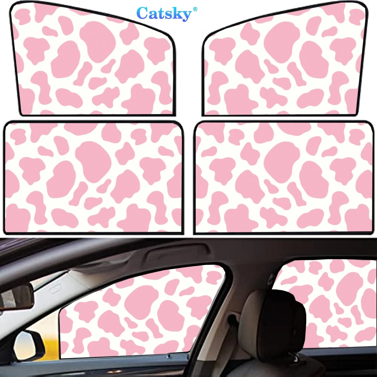 

4 Pieces Privacy Car Window Sun Shades Magnetic Blackout Car Window Covers Car Curtains Car Window Sun Shades Covers Auto