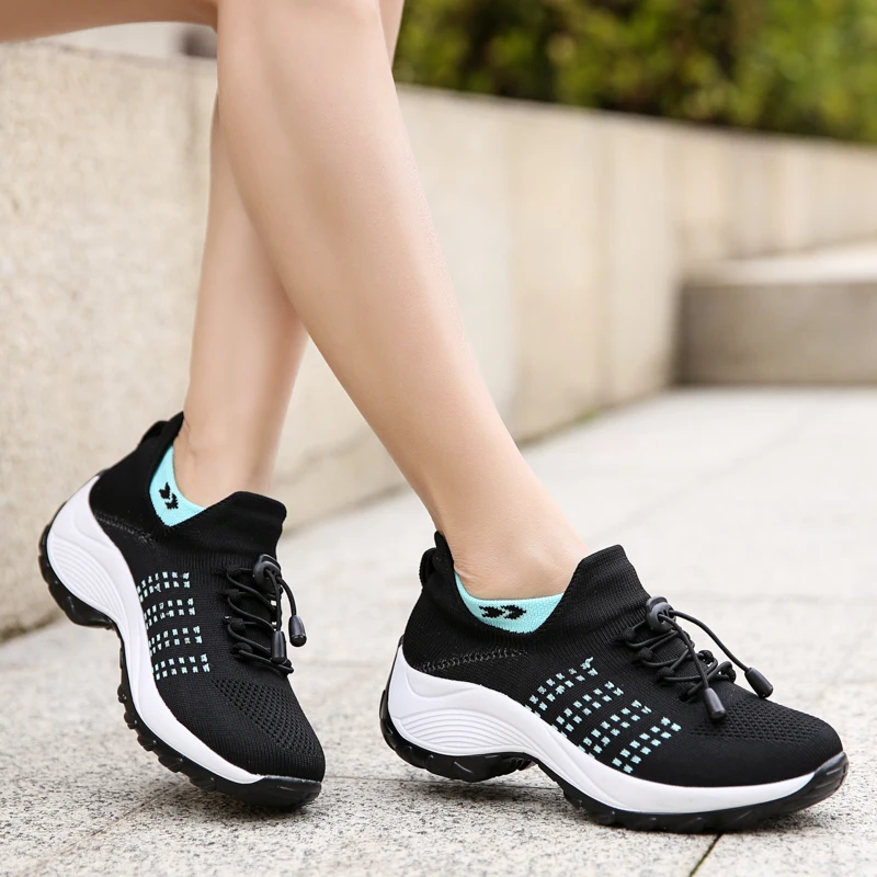 Sneakers Women Flat Platform Shoes Woman Breathable Mesh Tenis Ladies Shoes for Sock Sneakers Zapatillas Mujer