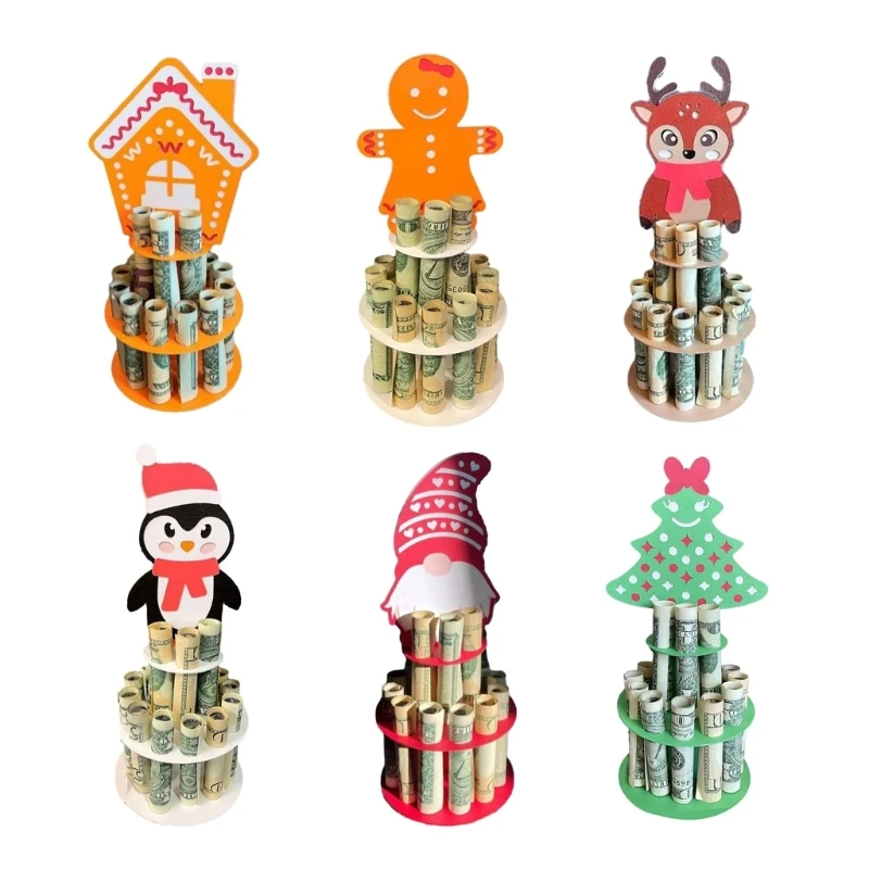 

Держатель для денег для Рождества, декоративное украшение, деревянное новое ремесло, рождественский держатель для денег, для