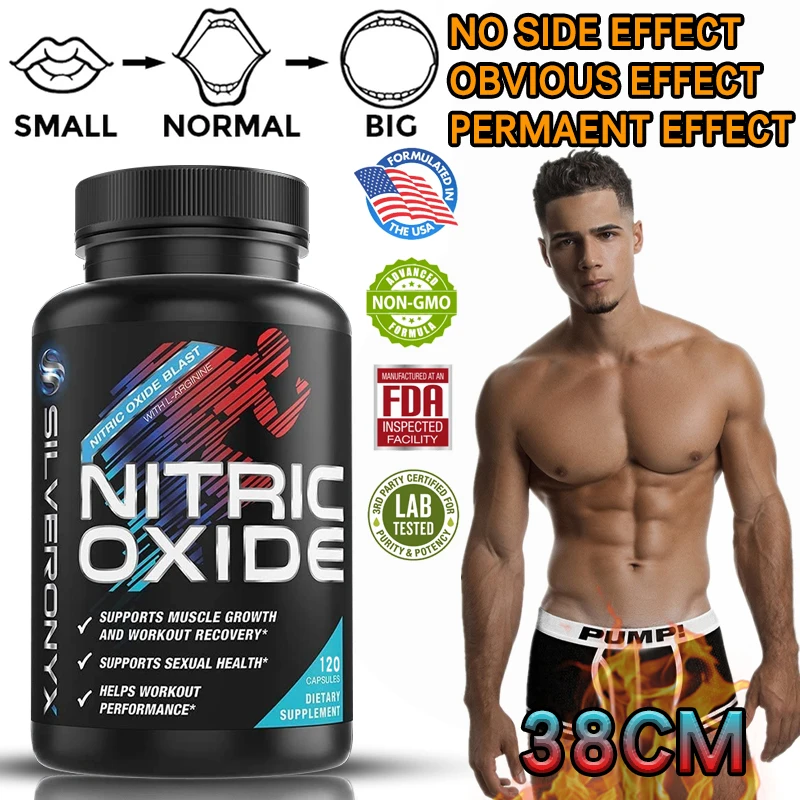 

Nitric Oxide Capsules, L-Arginine 3X Strength - with Citrulline Malate - Premium Muscle Support Nitrogen Booster, Train Harder