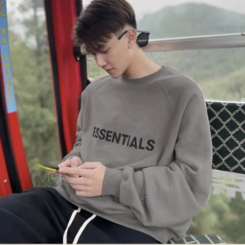 

Essentials New Men's Sweatshirt Silicone Lettered Hoodie Fashion Brand Oversized Hip Hop Unisex Cotton Pullover