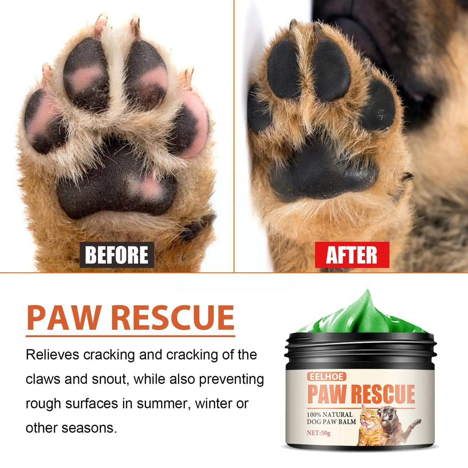 

Pet Paw Care Creams Safety Health Anti-cracking Ointment For Dog Cat Paw Moisturizing Protection Forefoot Toe Health Pet Pr A6H6