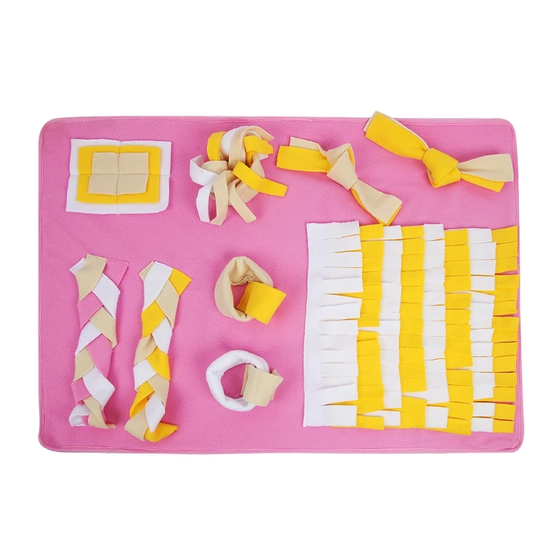 

Y5LE Pet Dog Snuffle Mat Nose Smell Training Blanket Sniffing Pad Slow Feeding Bowl Food Dispenser Carpet Relieve Stress