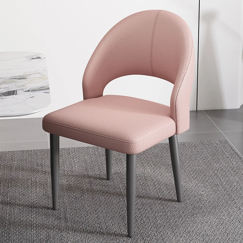 

Pink Comfortable Chair Artist Ergonomic Office Chairs Coffee Balcony Designer Chaises Salle Manger Living Room Furniture WJ30XP