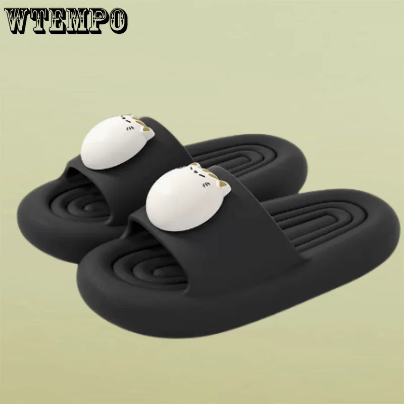 

WTEMPO Women's Summer Sandals Couples Cartoon EVA Non-Slip Thick Bottom Stepping Home Ladies Slippers Wholesale Dropshipping