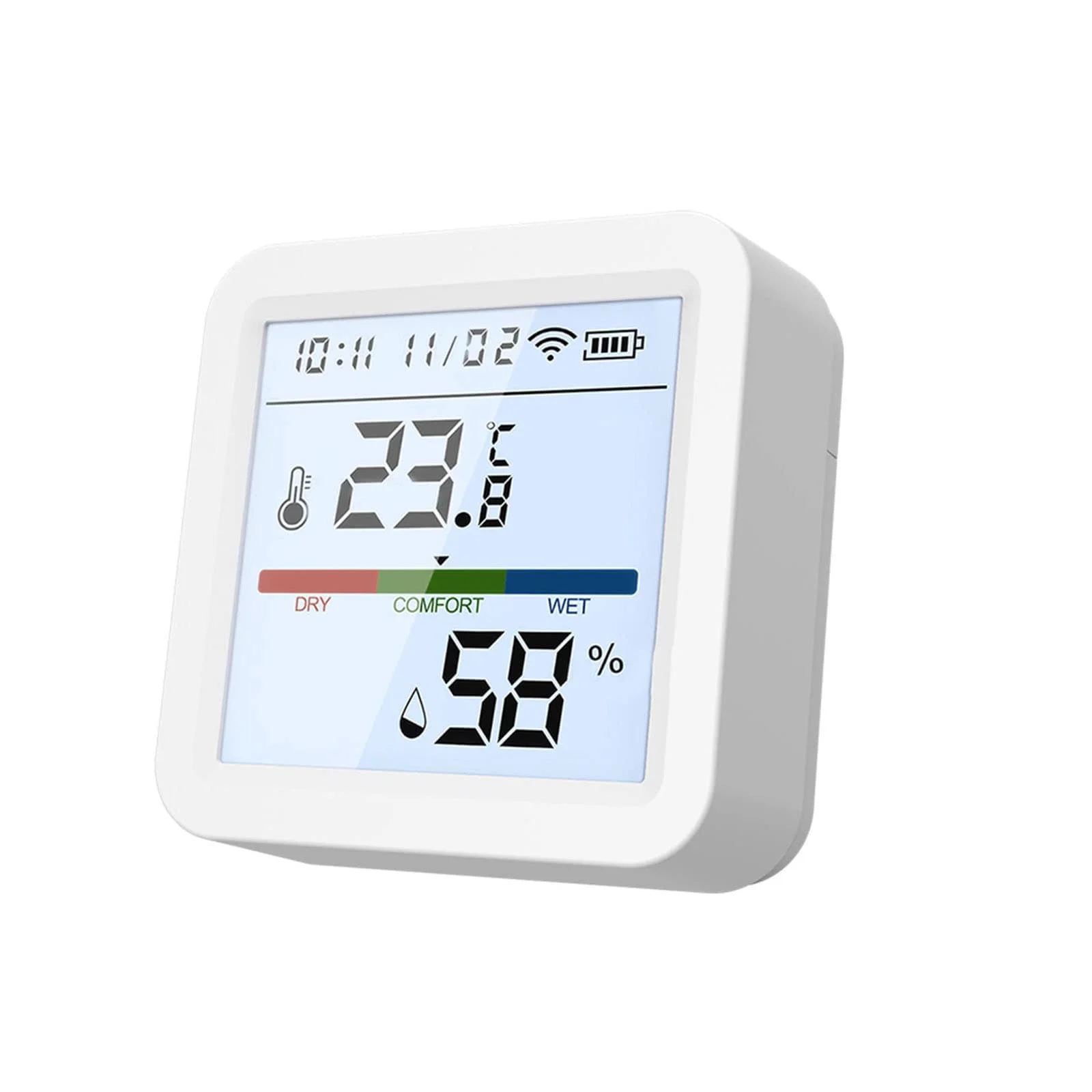 

Термогигрометр с датчиком-10 ℃-55 ℃ 10% RH ~ 99% RH 2,4 GHz, регулируемая подсветка, высокая точность, температура и влажность, новинка