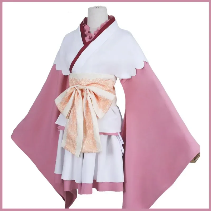 FC6Anime Game Senren*Banka Murasame Косплей Костюм Парик Розовое японское кимоно Юбка Пальто