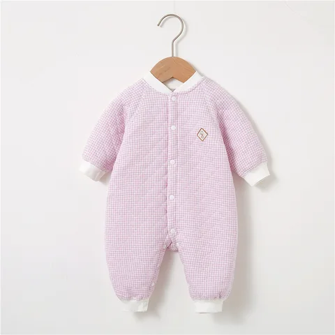 Детское боди, теплое хлопковое пальто, хлопковая удобная одежда для новорожденных на весну и осень