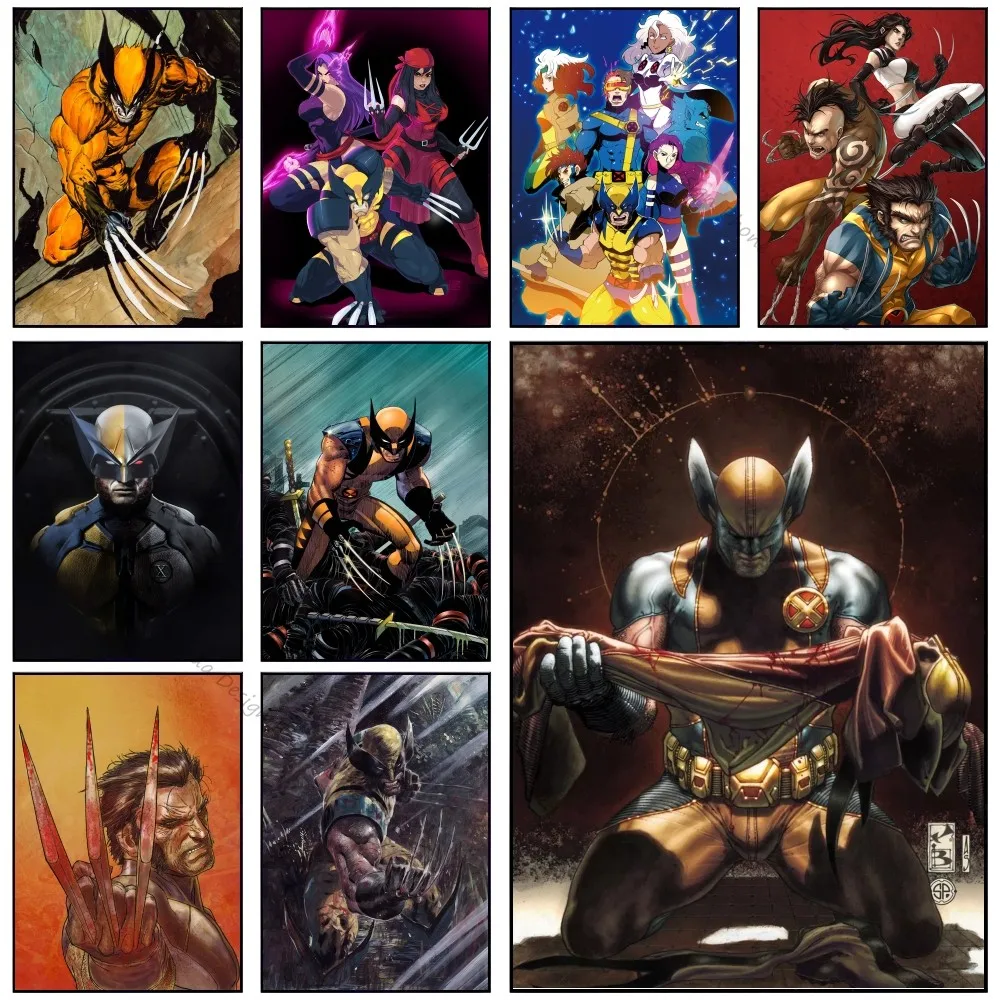 Росомаха аниме персонаж крутой постер высококачественный принт для домашнего