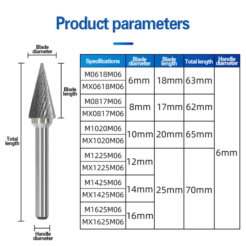 Карбидный ротационный напильник JINRUI фреза из вольфрамовой стали металлическая