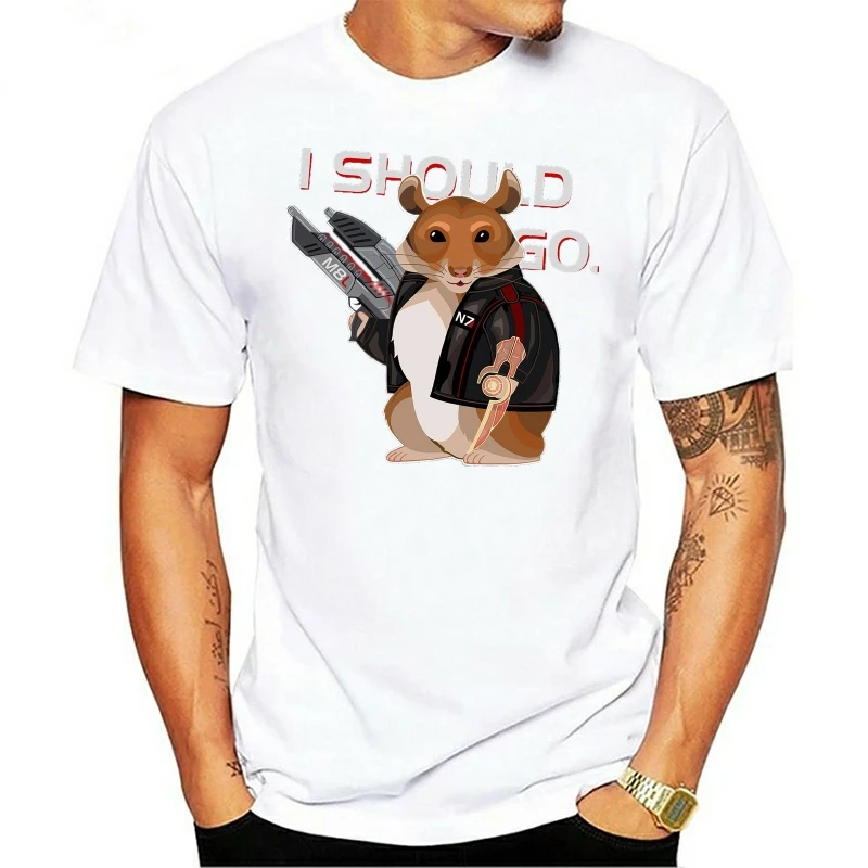 Новинка 2020 Космический хомяк Mass Effec крутой новый женский рукав с круглым вырезом