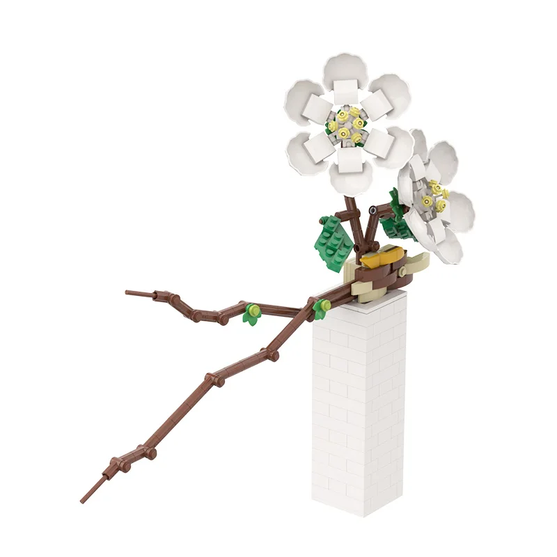 

MOC Plants Flower Vase Building Blocks Kit Trees Potted Blossom Bouquets Bricks Model Home Decore Ornaments Kids DIY Toy Gift