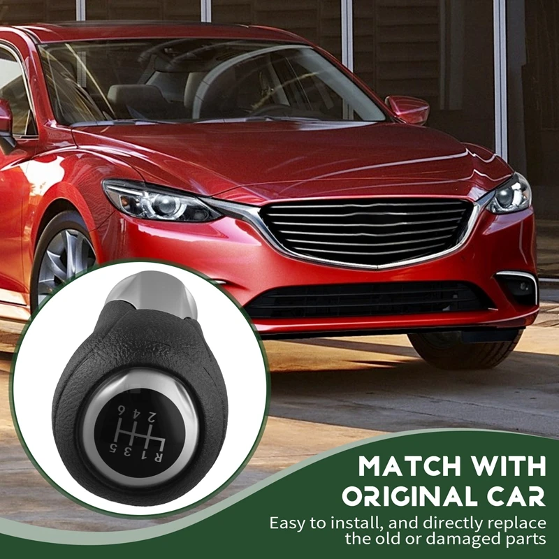 6 Speed Car Manual Transmission Gear Shift Knob Black Lever Handball KD45-46-030 For Mazda 3 CX-5 2013-2016