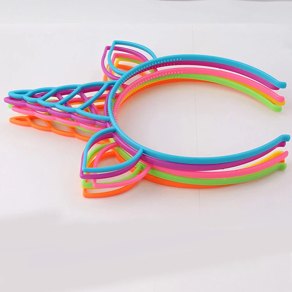 

12 PCS Fashion Headbands Children Hair Unicorn European American Plastic Headwear Creative