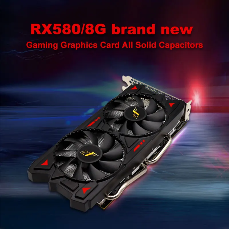 100% новая Оригинальная видеокарта AMD RX 580 8G для GDDR5 GPU майнинга 256Bit 2048SP компьютер VGA