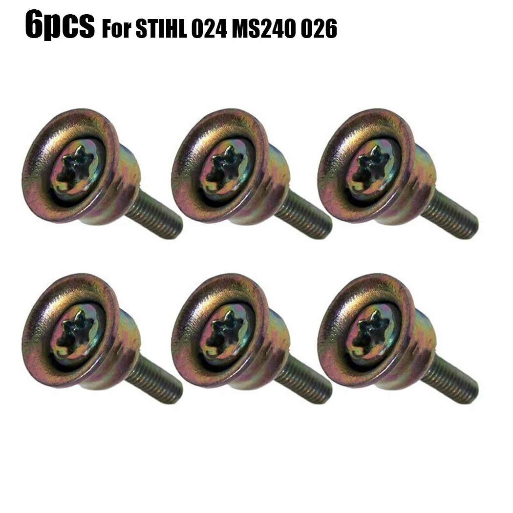 

Power Equipment Screws Replacement Kit 6pcs/set Chainsaw Cutter Parts For Stihl 024 MS240 026 MS260 Hot Practical