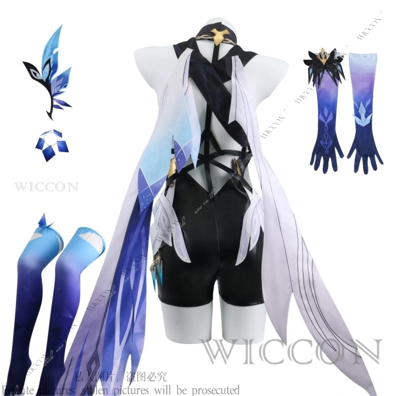 Skirk аниме игра Genshin Impact косплей костюм парик женский обувь Tartaglia мастер