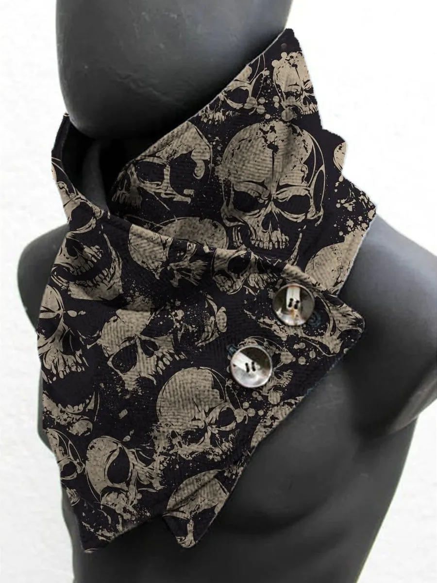 

Autumn And Winter Fashion Skull Simple Scarf for Fashionable outdoor warm scarf for autumn and winter