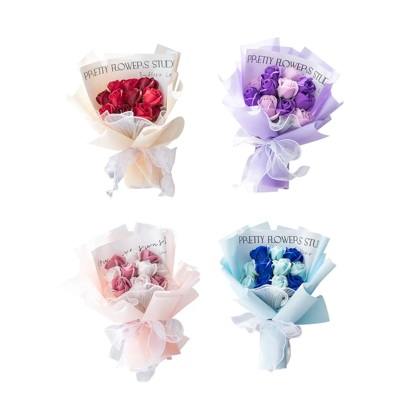 

Soap Flower Realistic Artificial Flower Bouquet Scented Flowers Petals for
