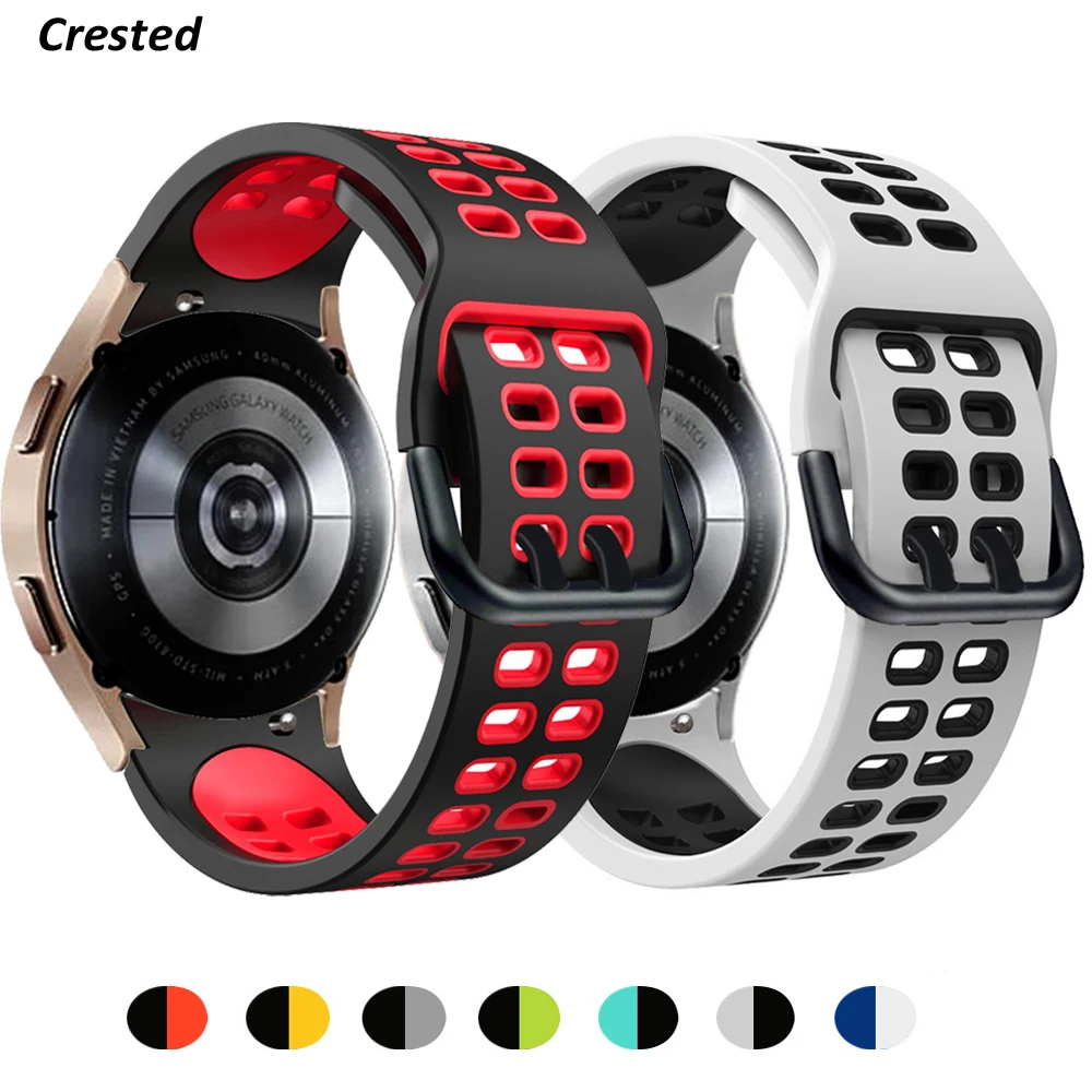 

No Gaps Band For Samsung Galaxy Watch 4/6/5/pro/3 44 40mm classic 46mm 42mm active 2 Sport Silicone Bracelet Galaxy Watch4 strap