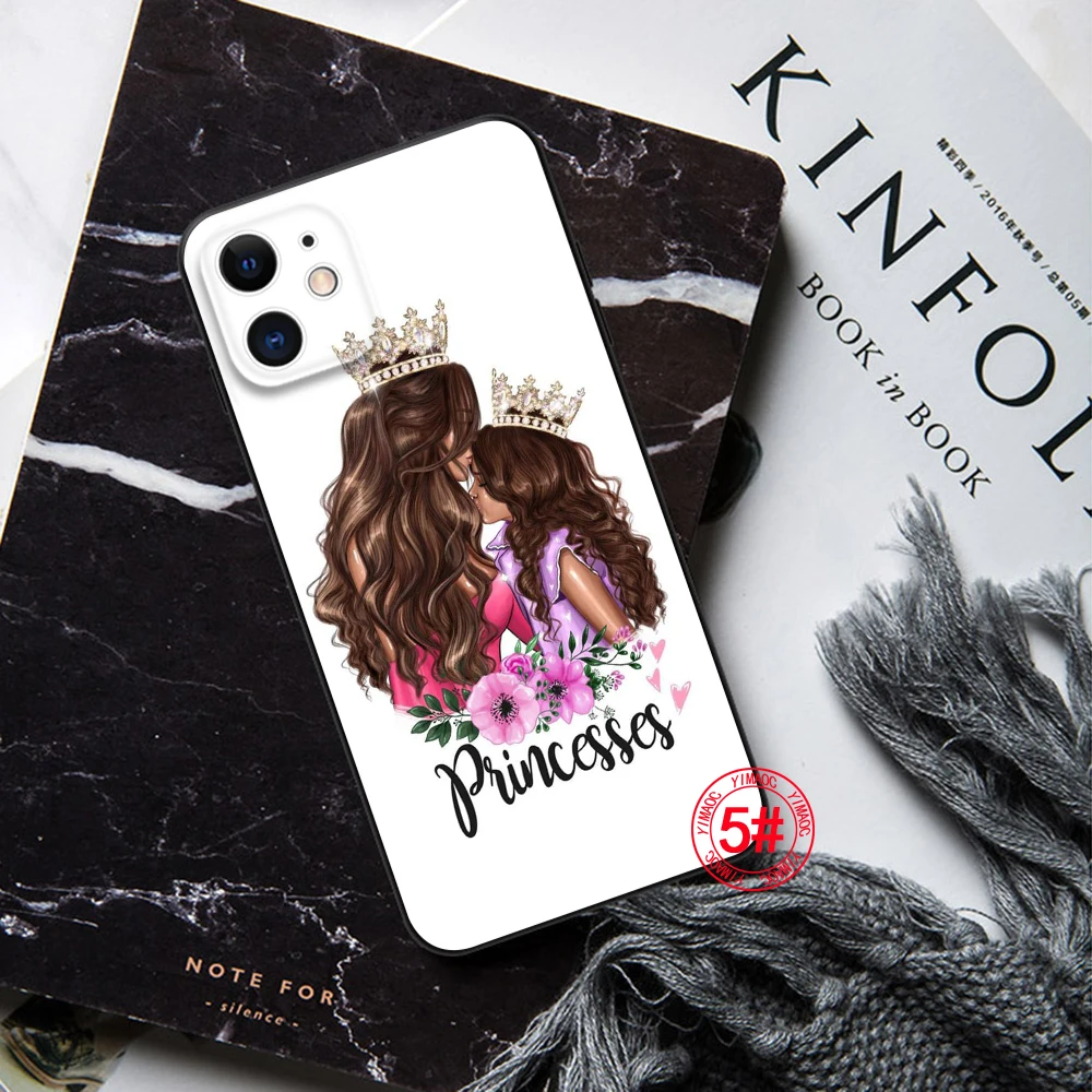 WSY16 Мягкий чехол Cute Cartoon Baby Mom для Xiaomi Mi A1 A2 A3 9T Pro Poco F1 F2 F3 GT M2 M3 M4 M5 C40 X2 X3 NFC X4 pro