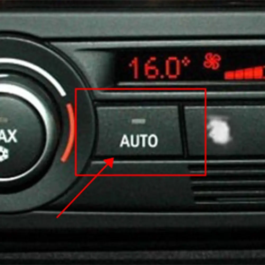 

1pc Switch Button Cover Wear-resistant A/C Wind Pattern Black Dirt-resistant Plastic Car Button Cover High Quality
