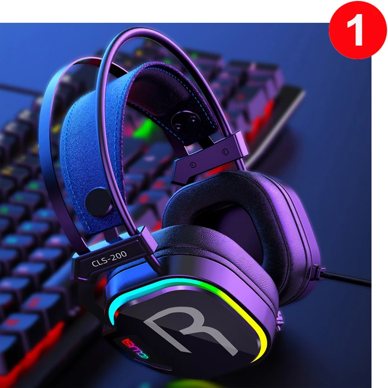 

For PS4 XBOX Gamer Headphones Gaming Headset with Microphone HIFI Stereo LED Light PC Gamers