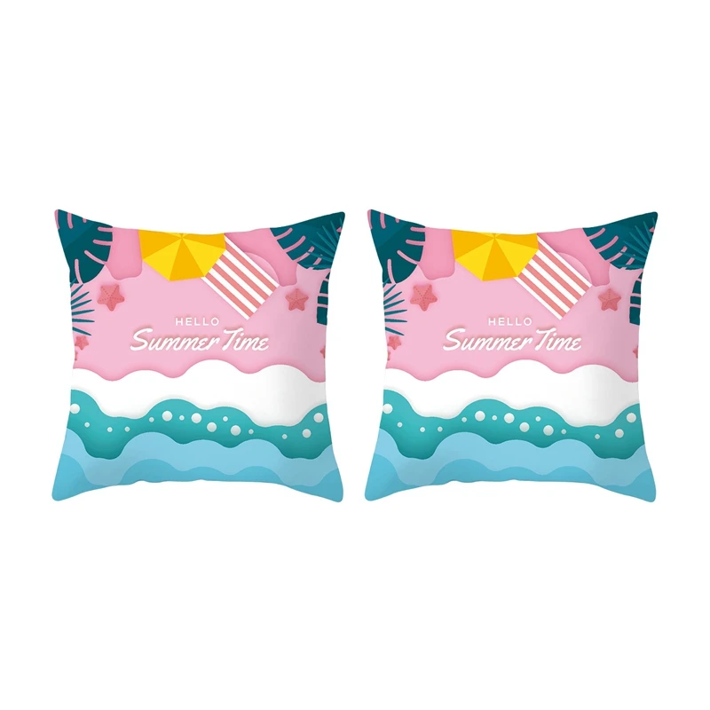 

Mediterranean Ocean Digital Print Peach Skin Pillow Cushion Cover Home Goods 7