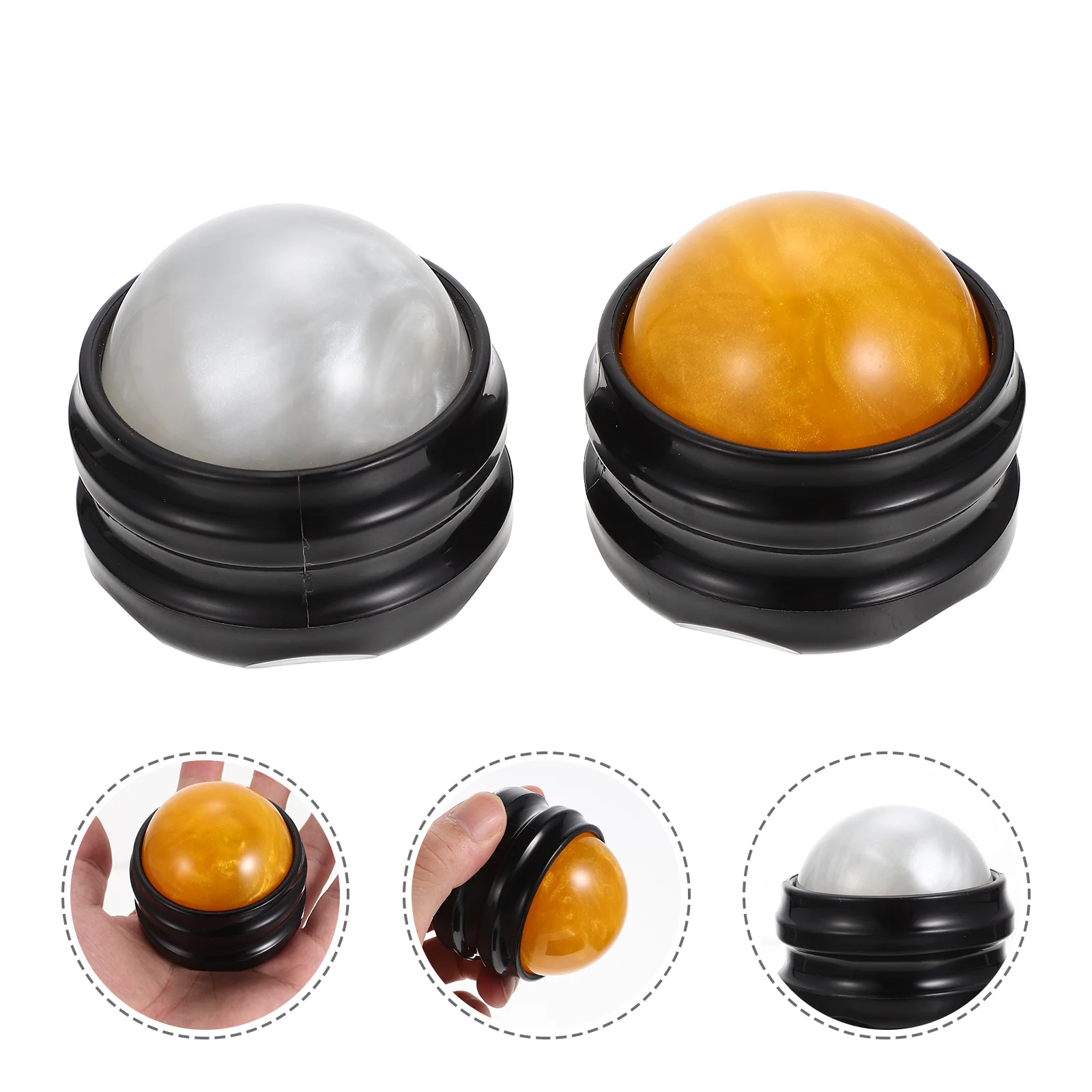 

2Pcs Rolling Massagers Portable Muscle Massagers Relax Body Massagers Supplies