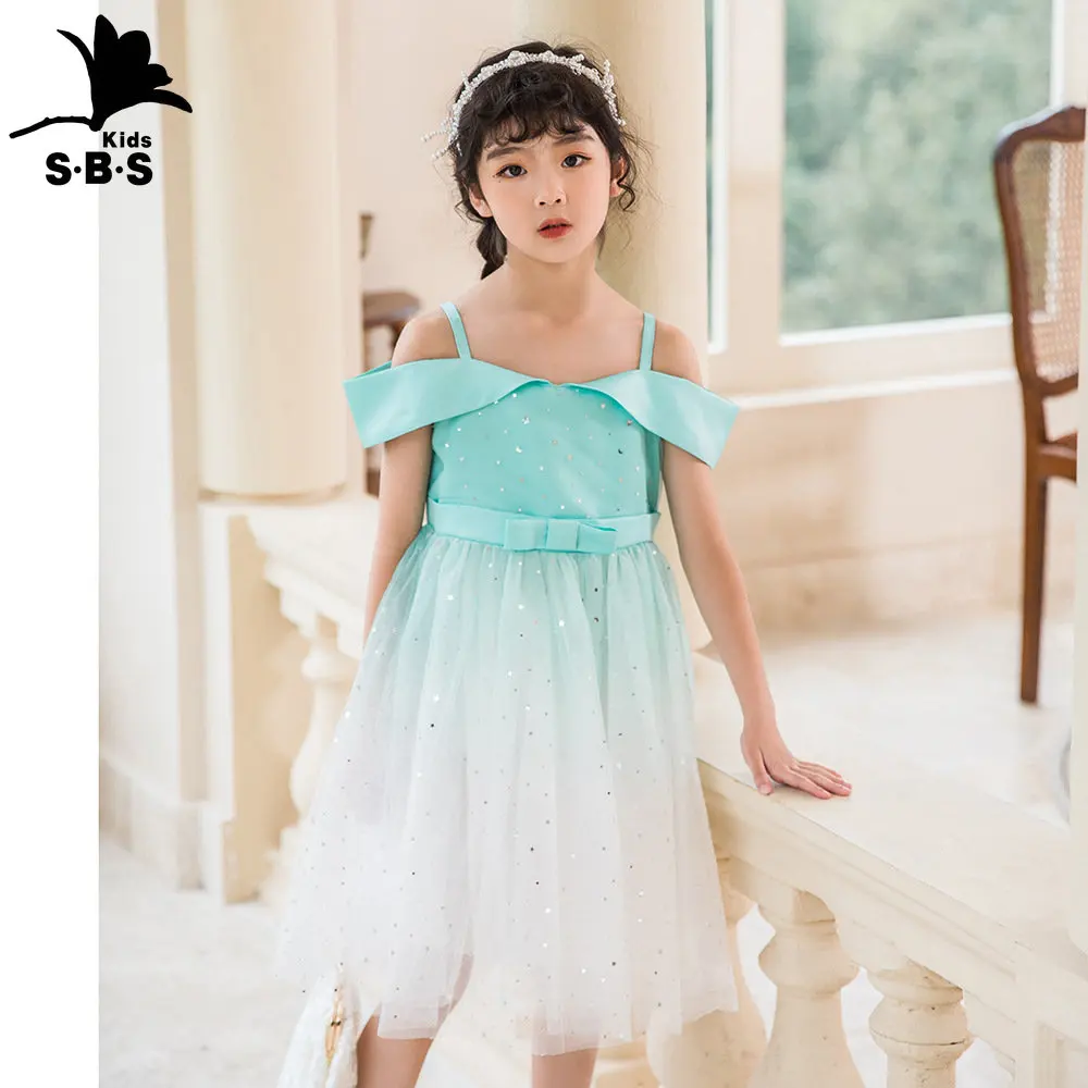 

Газовое платье для девочек, лето 2023, детская одежда, Подарочная юбка, детская юбка
