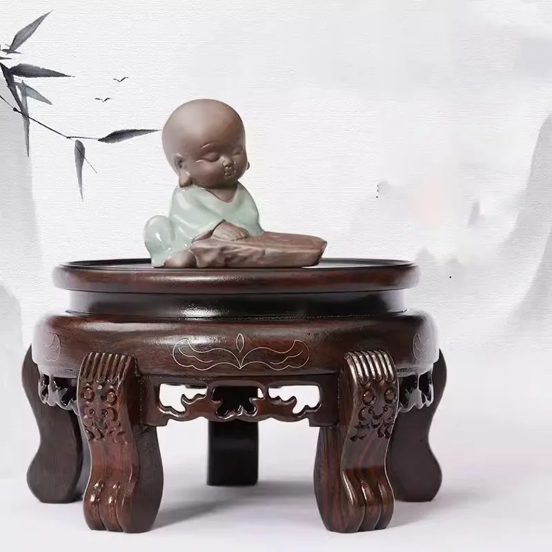 

Vintage Wooden Stand Vase Teapot Base Altar Wood Display Shelf Buddha Table Flower Pot Shelves Bonsai Fish Tank Base Home Decor