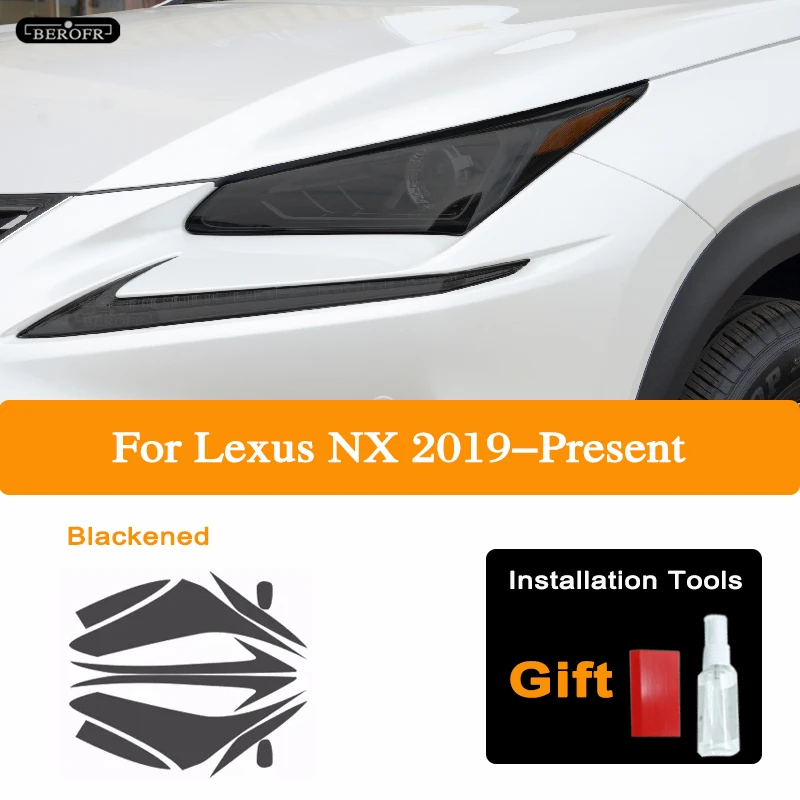 

Для Lexus NX NX300h NX200t Facelift 2019-на защитная пленка для фар автомобиля, дымчатая черная прозрачная защитная наклейка из ТПУ