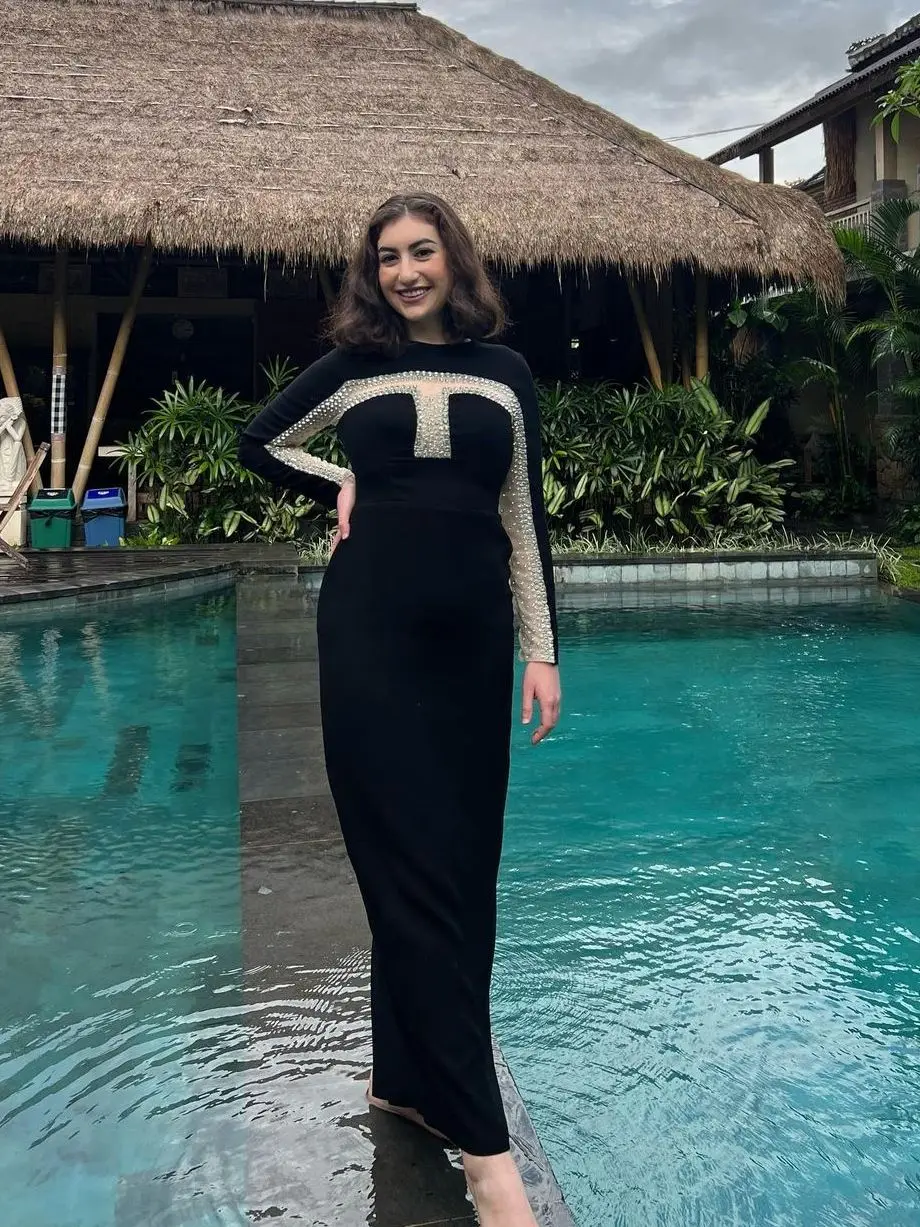 

Rhinestone Cut-out Evening Dresses For Prom Long Sleeves Ankle-length Mermaid Simple Formal Dresses Robes De فساتين مناسبة رسمية