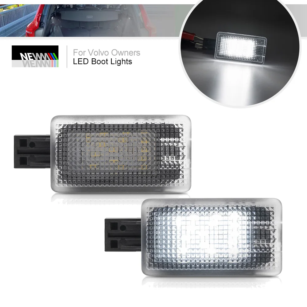 

LED Trunk Lights for Volvo V40 V40CC V60 S60 S80 XC40 XC60 XC90 Canbus Interior Courtesy Footwell Lamp Luggage Compartment Light