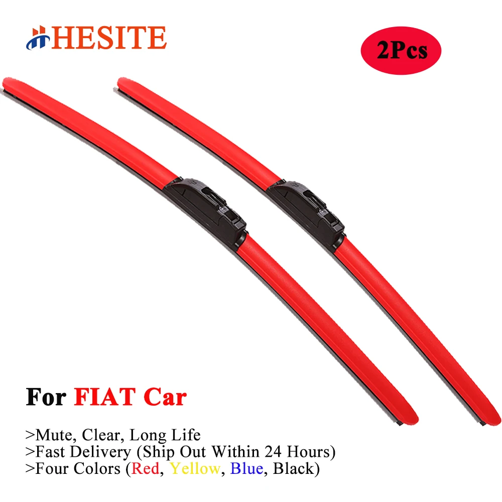 

HESITE Colorful Windscreen Wiper Blade For FIAT 500 595 695 12 Spider Albea Barchetta Brava Bravo Coupe Doblo Ducato Croma Linea