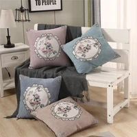 45x45cm classical chenille rose flower jacquard sofa cushion cover home living room decor pillowcase
