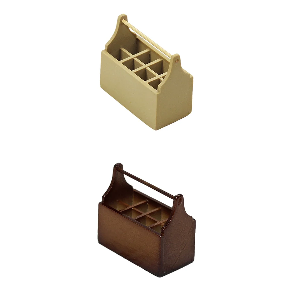 

2PCS Mini House Furniture Resin Toolbox Accessories Mini House Decoration