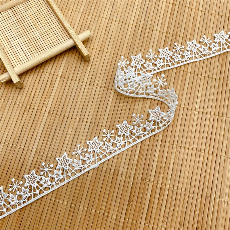 

14 yards Venice Starry Lace Trim Stars trim for Craft sewing Doll's dress Costume Supply DIY Sewing Bridal Veil Gift Warp