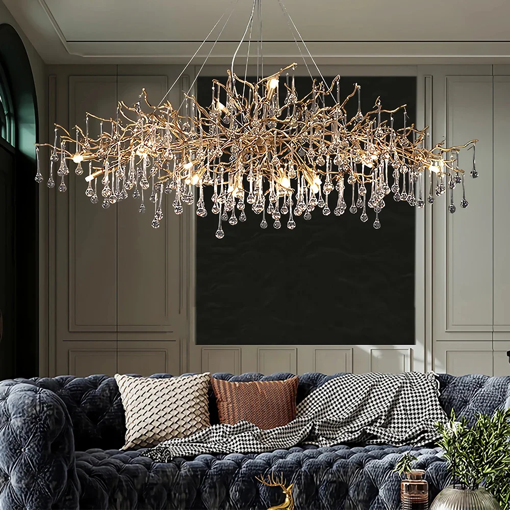 Роскошная французская хрустальная люстра для столовой, полностью медные ...