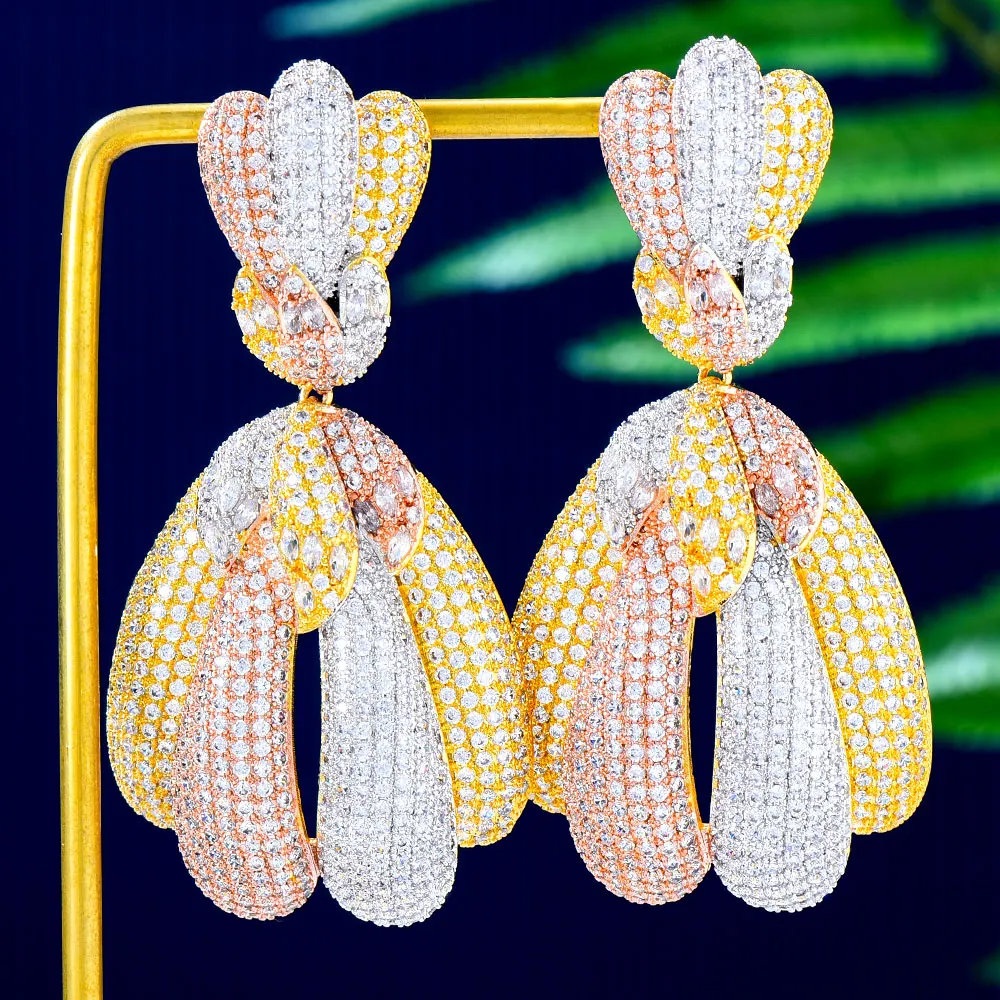 

Женские серьги-подвески GODKI, круглые геометрические серьги в Корейском стиле с цветком, свадебные ювелирные изделия