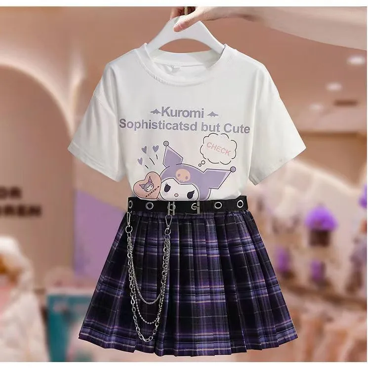 

Кавайная униформа для девочек Sanrio KuromiJK летний костюм новый мультяшный Красный Модный костюм в стиле колледжа с европейской сетью Air для уче...