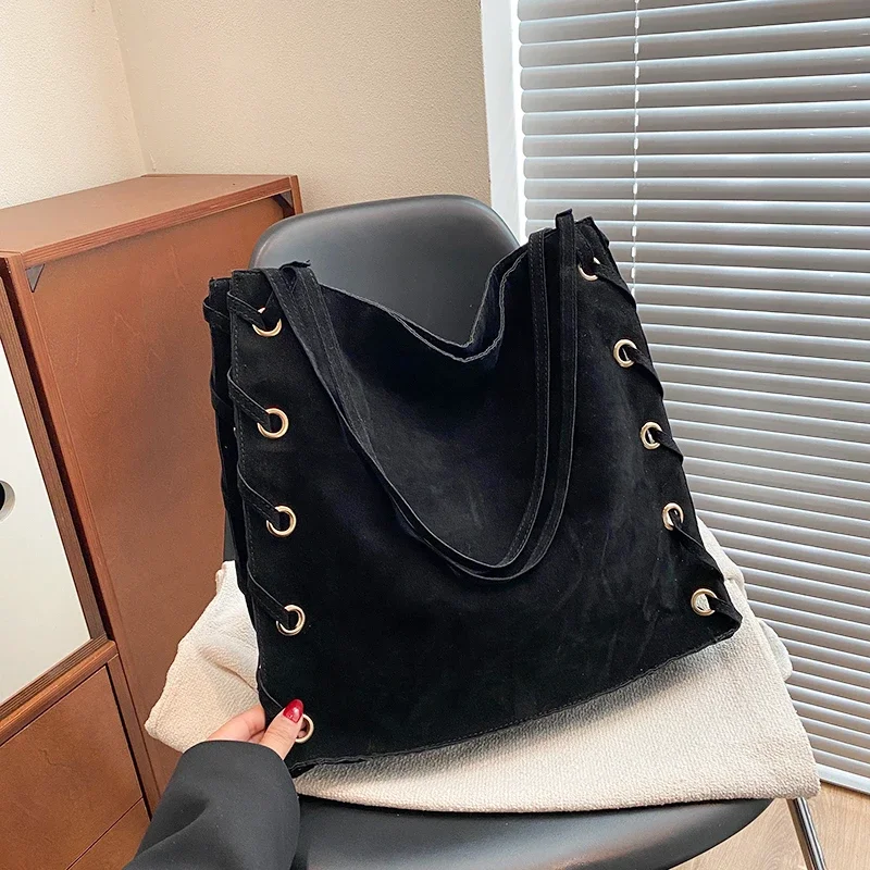 Дизайнерская сумка-тоут роскошная брендовая Замшевая сумка на плечо коричневые