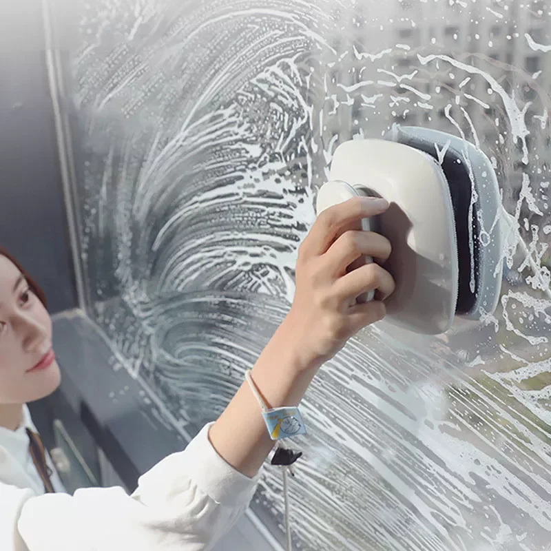 

Щетка для мытья стекол, домашний инструмент для очистки стекол, двухслойная щетка для очистки стекол, щетка для высоких подъемов стекла