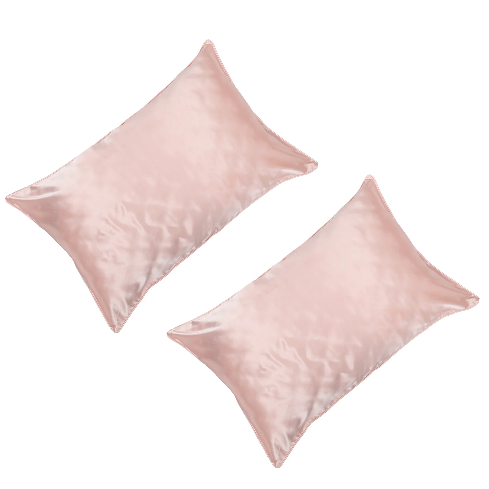 

2Pc Silk Pillow Case Ice Silk Mulberry Pillowcase Cover Square Pillow Cover Plain Color Pillow Home )