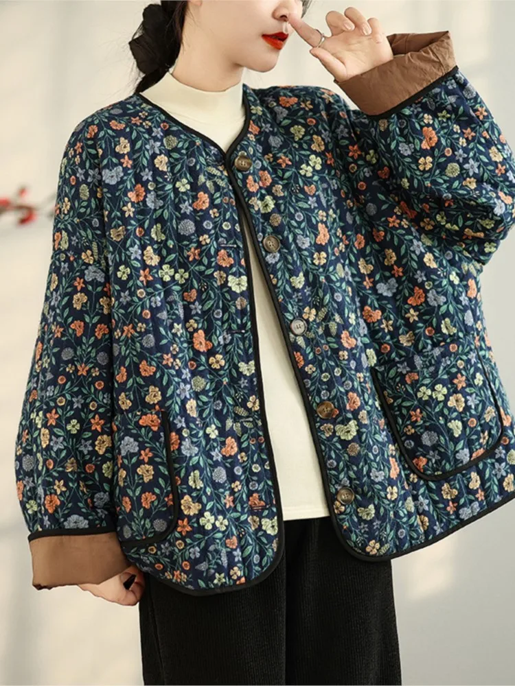 Стеганое хлопковое зимнее пальто большого размера женские модные куртки с