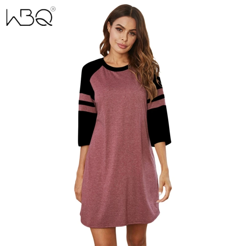 

Nightdress For Women Summer Night Sleep Shirts Female Nightgown 3/4 Sleeve Sleeve O Neck Loose Sleepwear Homewear
