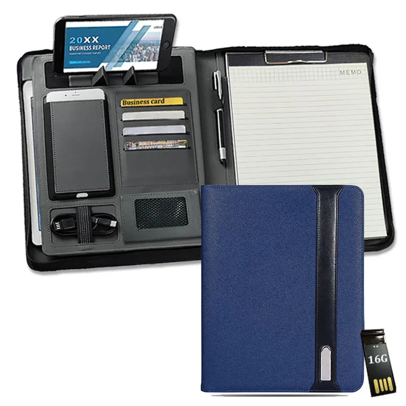 

Папка-портфель рубапосм с беспроводной зарядкой, 8000 мАч, USB флешка 16 Гб