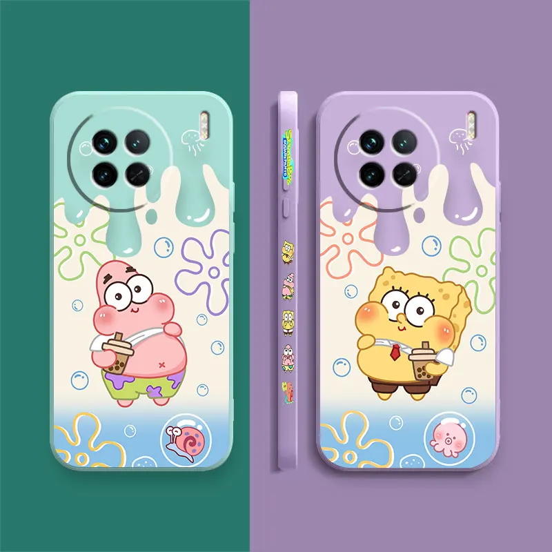 S-SpongeBob Patrick Star Cartoon Case For VIVO X21I X21S X23 X27 X30 X50 X60 X70 X80 X90 PRO PLUS Colour Case Funda Shell Capa