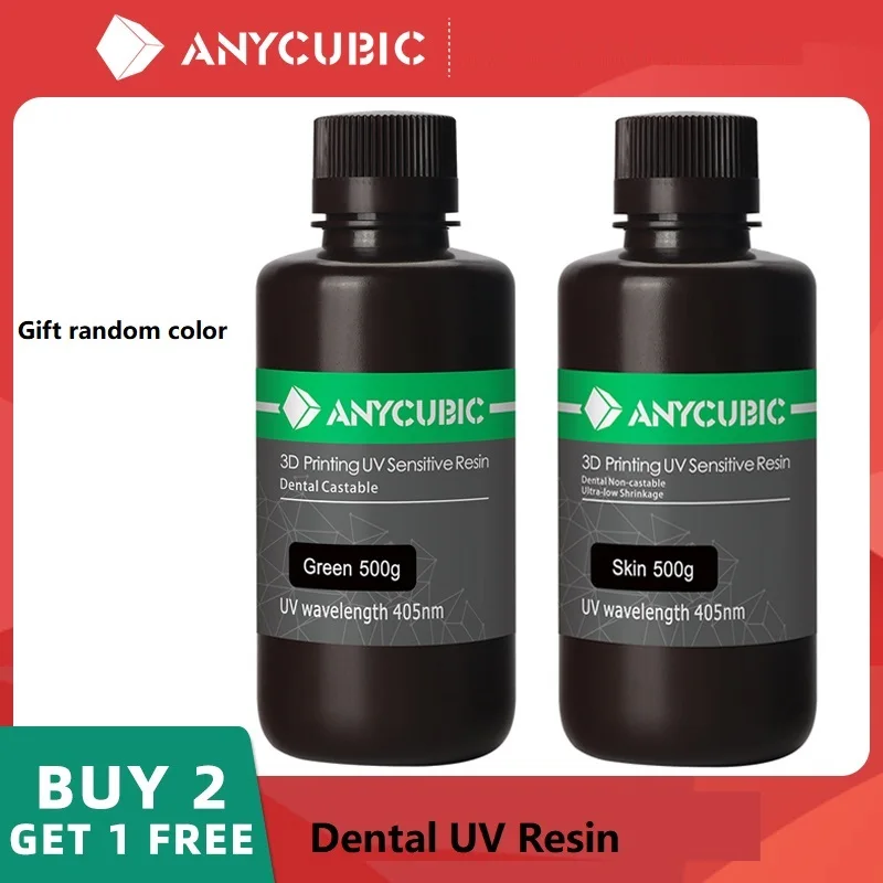 

Buy 2get 1 free 3D Printing UV Sensitive Resin For LCD 3D Printer UV Wavelength 405nm Dental Castable/ Dental Non Castable UV